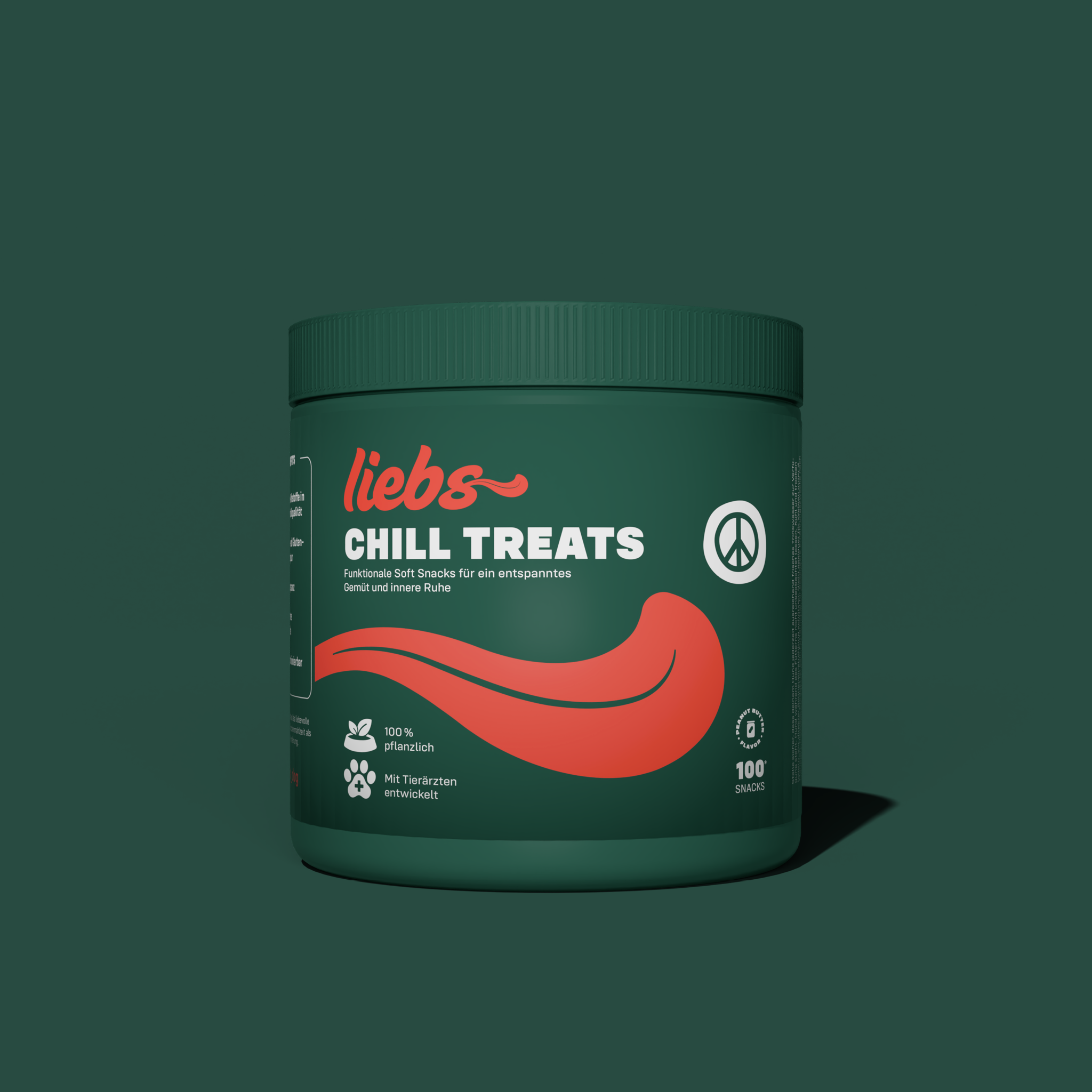 Liebs Chill Treats Produkt Dose vor grünem Hintergrund