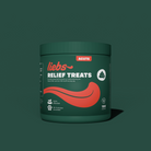 Liebs Relief Treats Produkt Dose vor grünem Hintergrund